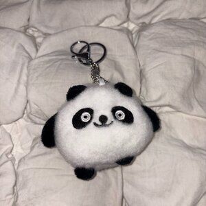 Anthropologie Panda Plush Keychain Bag Charm